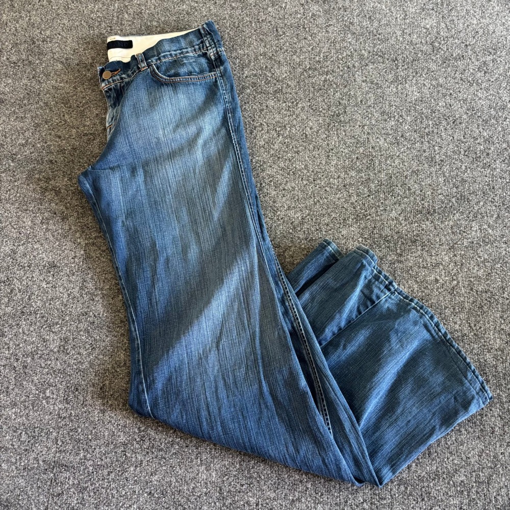 J Brand Womens 29 Low Rise Wide Leg Flare Jeans Blue Denim Made in USA